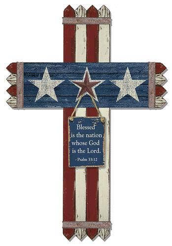 God Bless America: Picket Fence Cross
