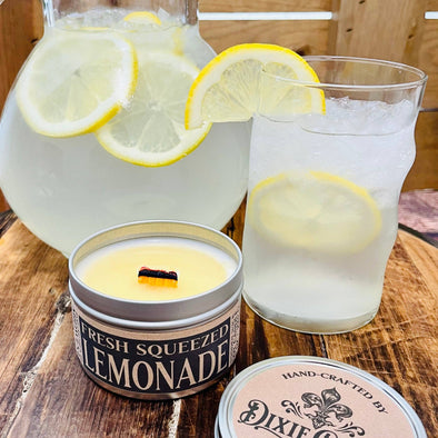 Fresh Squeezed Lemonade - 8 oz Candle Tin - Wooden Wick