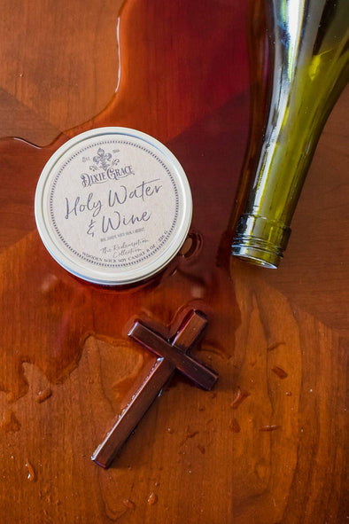 Holy Water & Wine - Wooden Wick Candle