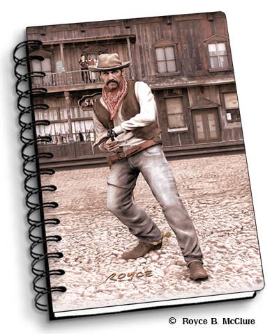 3D Royce Notebook 4" x 6" - Gunslinger (Cowboy)