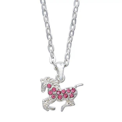 AWST Int'l Aqua Precious Pony Necklace w/Aqua Horse Head Gif