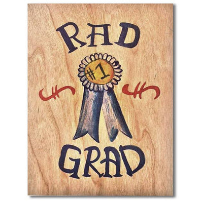 Graduation Wood Folding Card~ Rad Grad