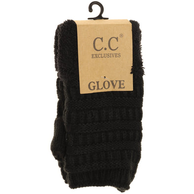 Sherpa Lined Fingerless Gloves