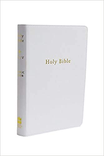 NRSV Catholic Bible | Gift Box | White Faux Leather