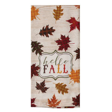 Hello Fall Dishtowel | Dual Purpose Terry Cloth