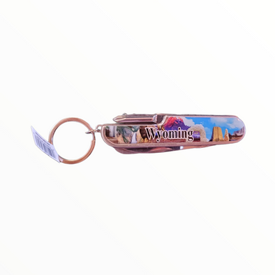 Wyoming Souvenir Multi-function Knife Keychain