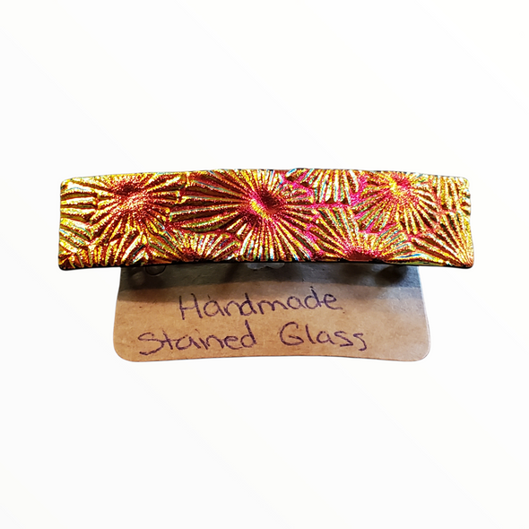 Handmade Barrettes Dichroic Glass  | Medium