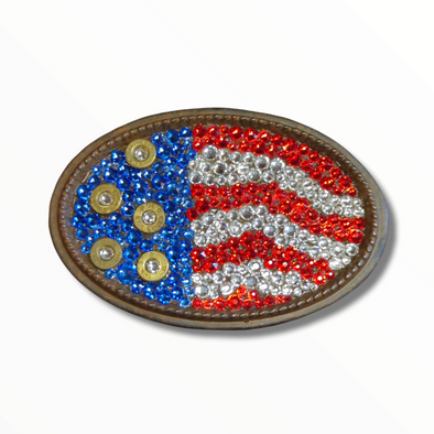 USA Flag Bullet Belt Buckle | Made in the USA