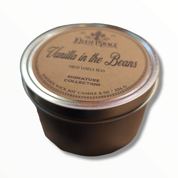 Vanilla in the Beans - Wooden Wick Candle