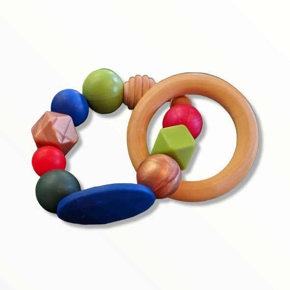 Wyoming Baby Teether Rattle | Primary Colors