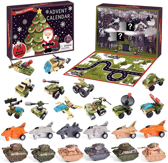 Christmas Advent Calendar Military Vehicles Building Sets