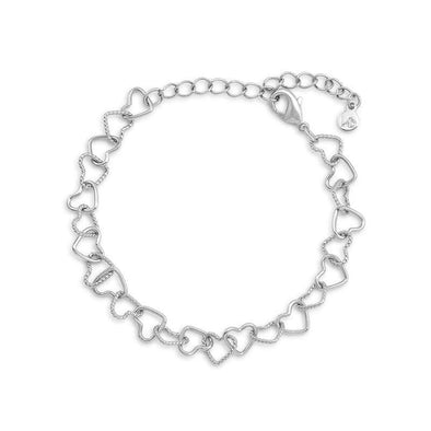Interlocking Heart Chain Bracelet