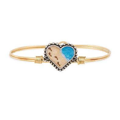 Footprints In The Sand Bangle Bracelet
