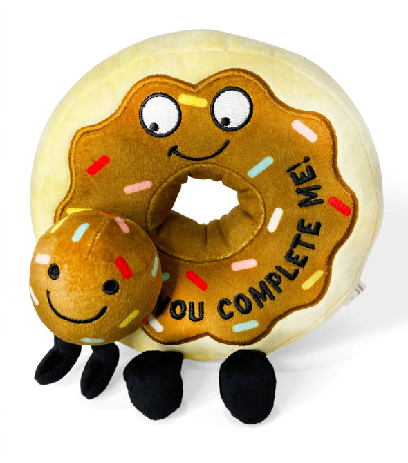 "You Complete Me" Chocolate Donut Plush
