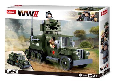 WWII Gaz Half-Track 2-in-1 Building Brick Kit (243 Pcs)