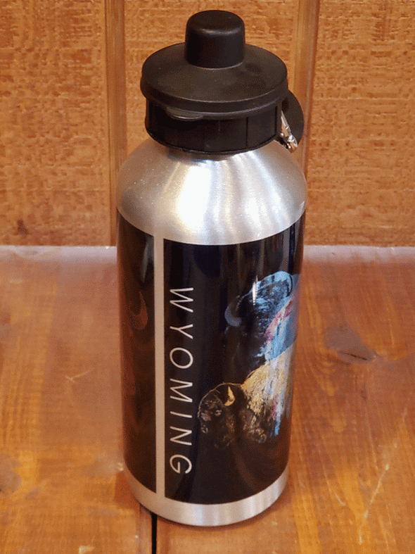 Aluminum Buffalo Water Bottle | Wyoming Souvenir