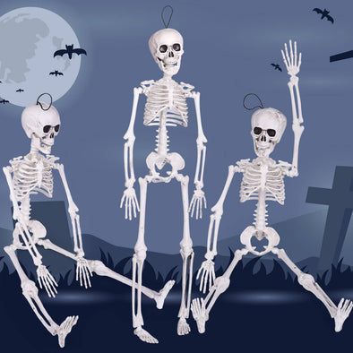 3Pcs Halloween Hanging Skeleton Decoration Set Outdoor Decor