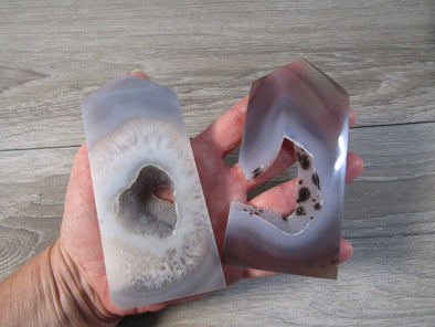 Druzy Agate Sliced 3”+ Obelisk