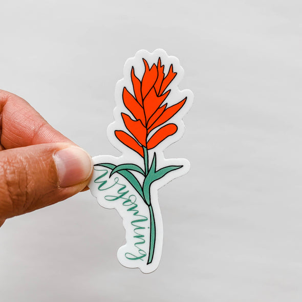 Wyoming Indian Paintbrush Flower State Sticker