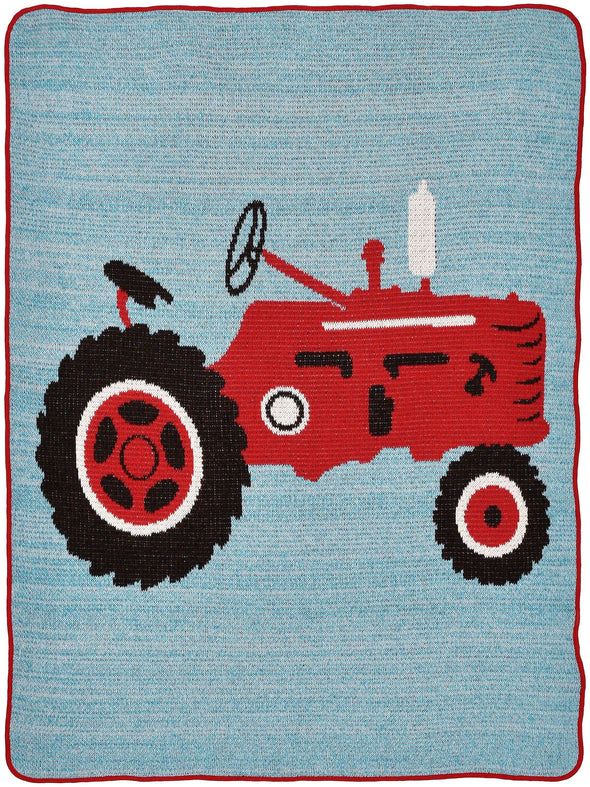 Recycled Cotton Junior Throw Blanket - Tractor