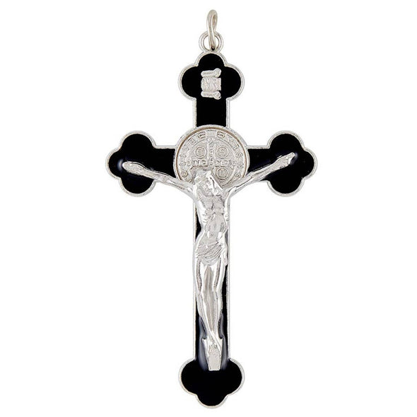 Boxed Enamel St Benedict Crucifix: Black