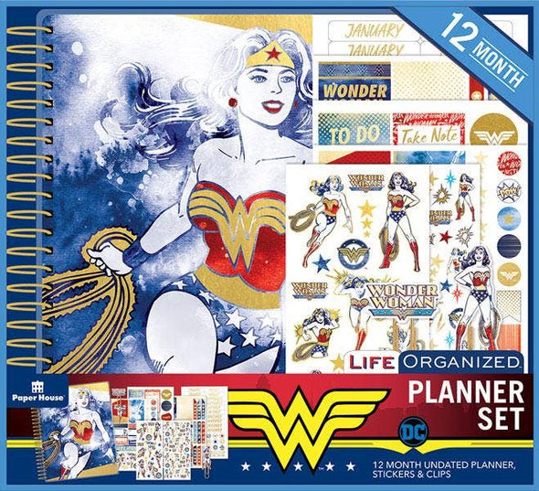 Wonder Woman Undated 12 Month Planner Set