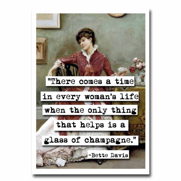 Bette Davis Champagne Quote Blank Greeting Card