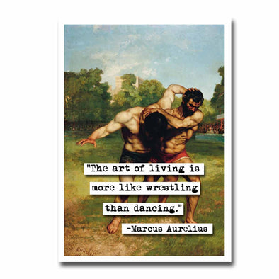 Marcus Aurelius Art of Living Quote Greeting Card