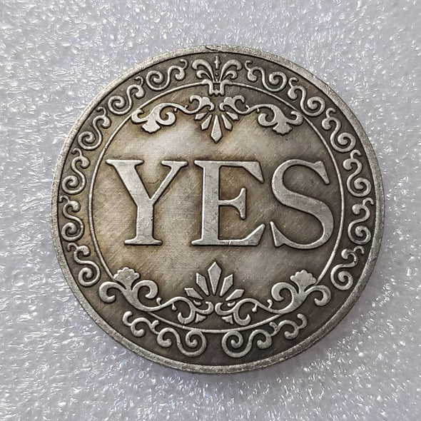 Crafts YES/NO decision coin commemorative coin collection