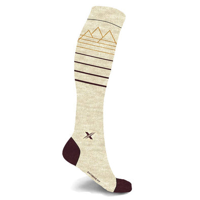 MERINO WOOL COMPRESSION BOOT SOCKS - CREAM